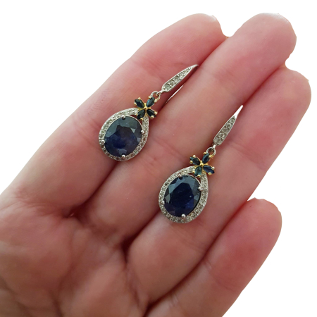 Cercei argint safir [3]