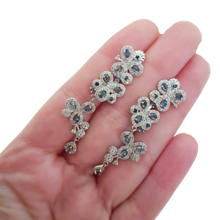 Cercei argint safir [3]