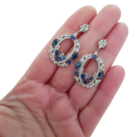 Cercei argint safir [3]