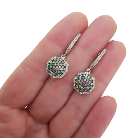 Cercei argint safir [2]