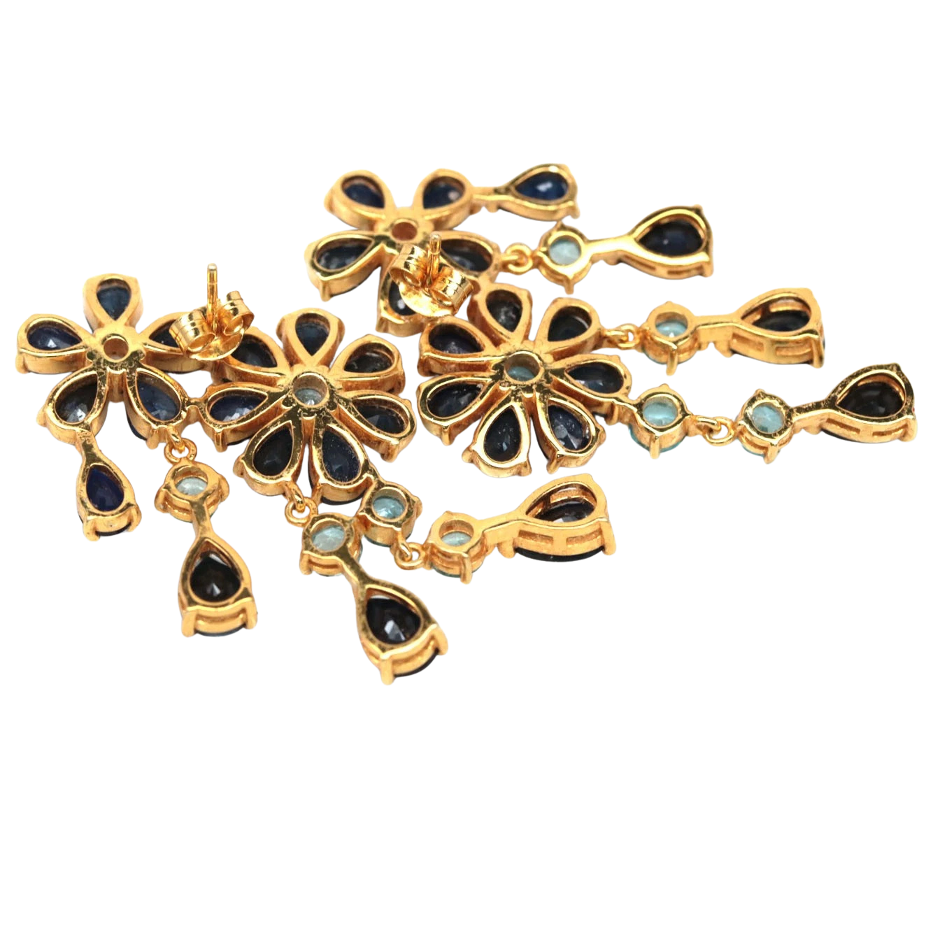 Cercei argint safir [2]