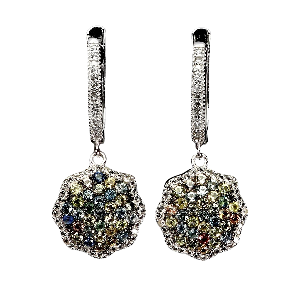 Safir - Cercei argint safir