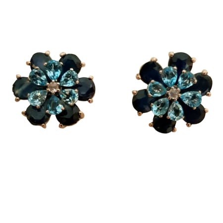 Cercei cu Pietre Semipretioase si Pietre Pretioase din Argint - Cercei argint safir