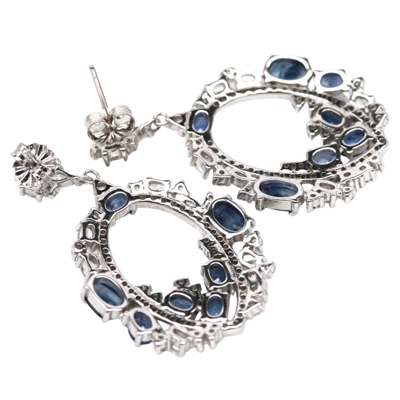 Cercei argint safir [2]