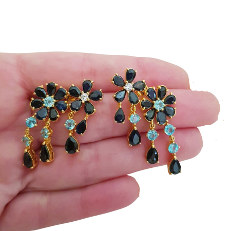 Cercei argint safir [3]