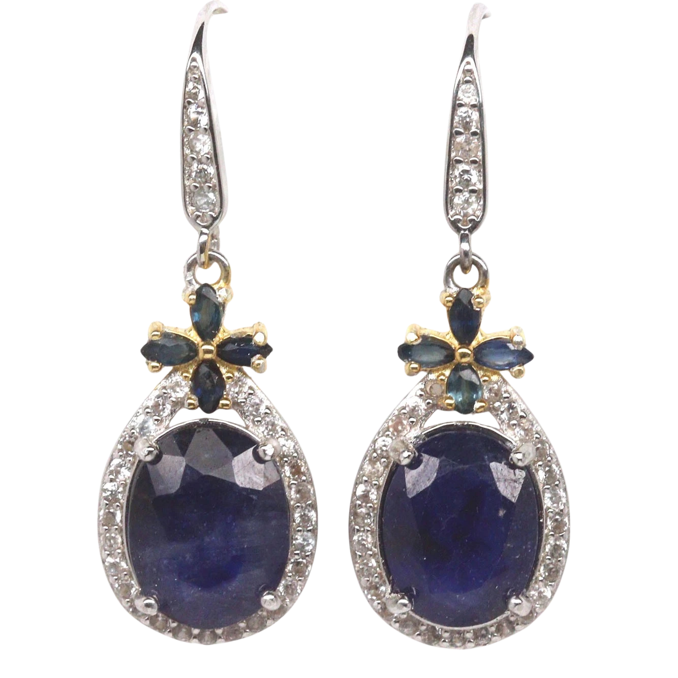 Safir - Cercei argint safir