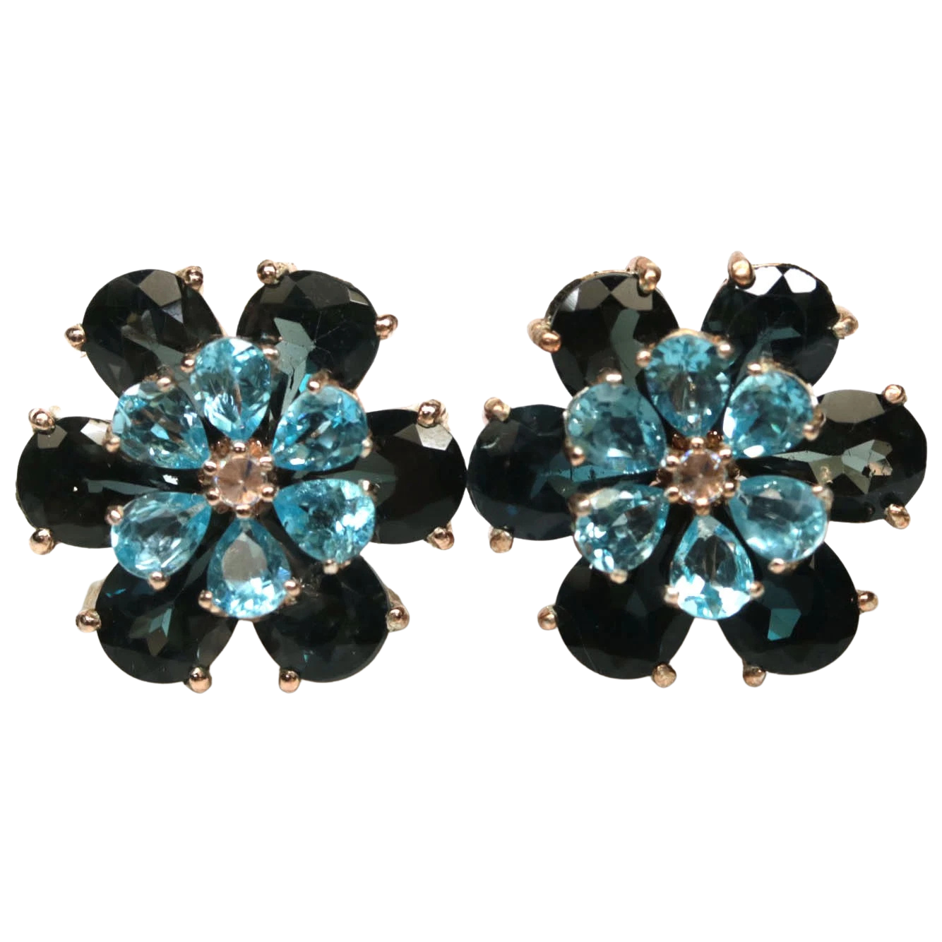 Bijuterii cu Pietre Semiprețioase si Pretioase din Argint - Cercei argint safir