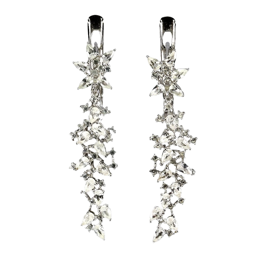 Cercei cu Pietre Semipretioase si Pietre Pretioase din Argint - Cercei argint safir