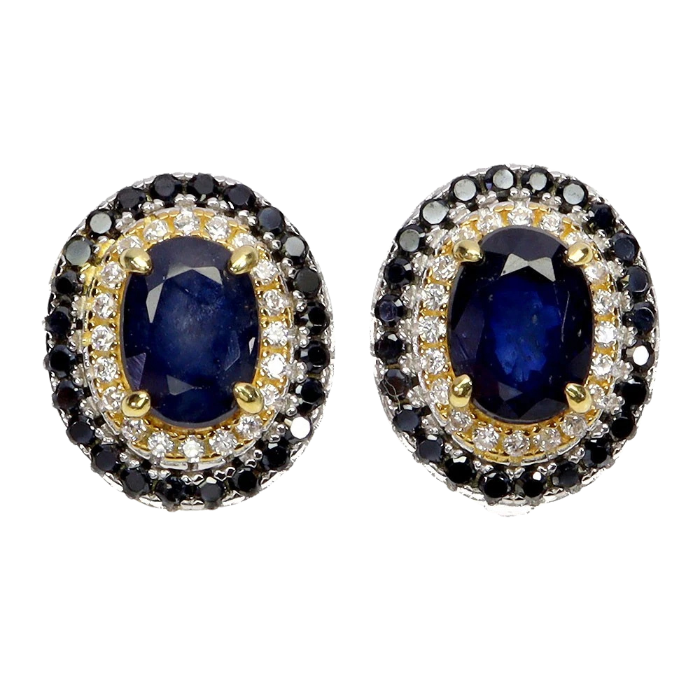 Safir - Cercei argint safir