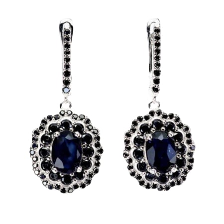 Safir - Cercei argint safir