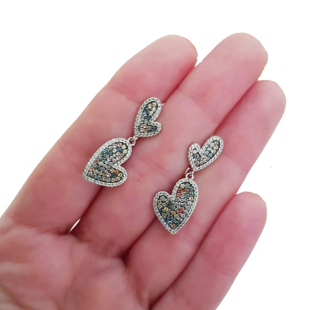 Cercei argint safir multicolor [2]