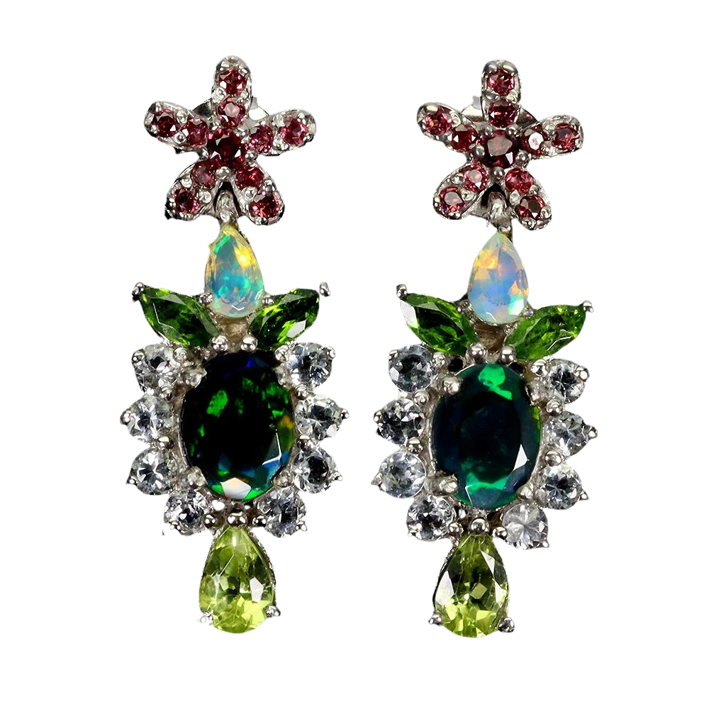 Cercei cu Pietre Semipretioase si Pietre Pretioase din Argint - Cercei argint semipretioase