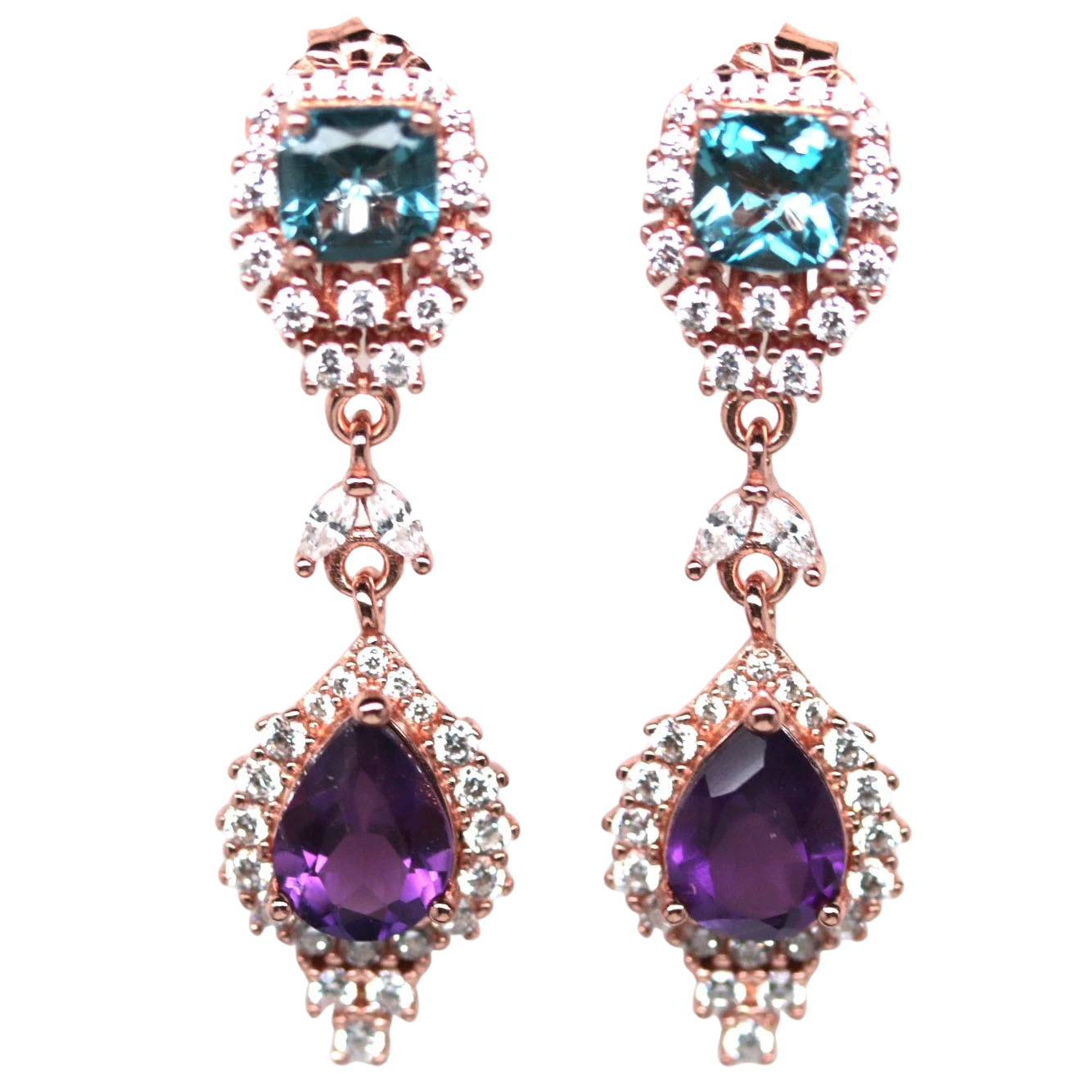 Cercei cu Pietre Semipretioase si Pietre Pretioase din Argint - Cercei argint semipretioase