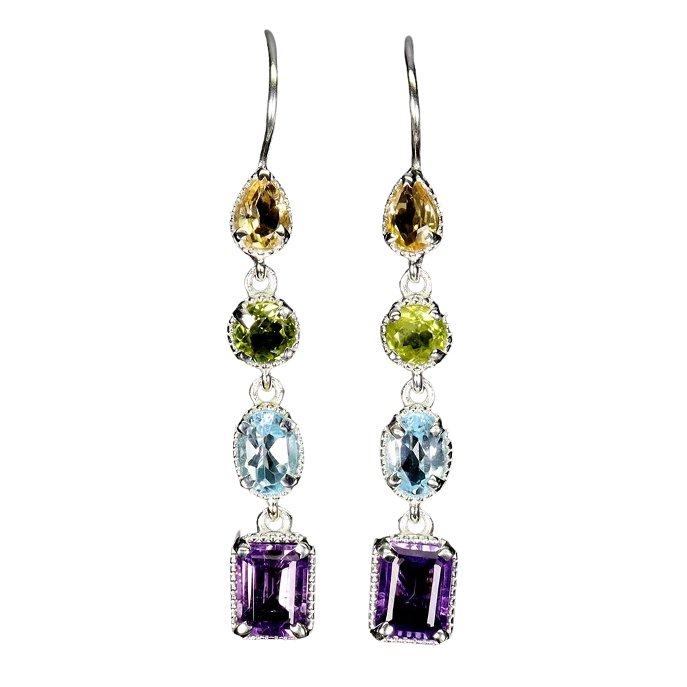 Ametist - Cercei argint semipretioase