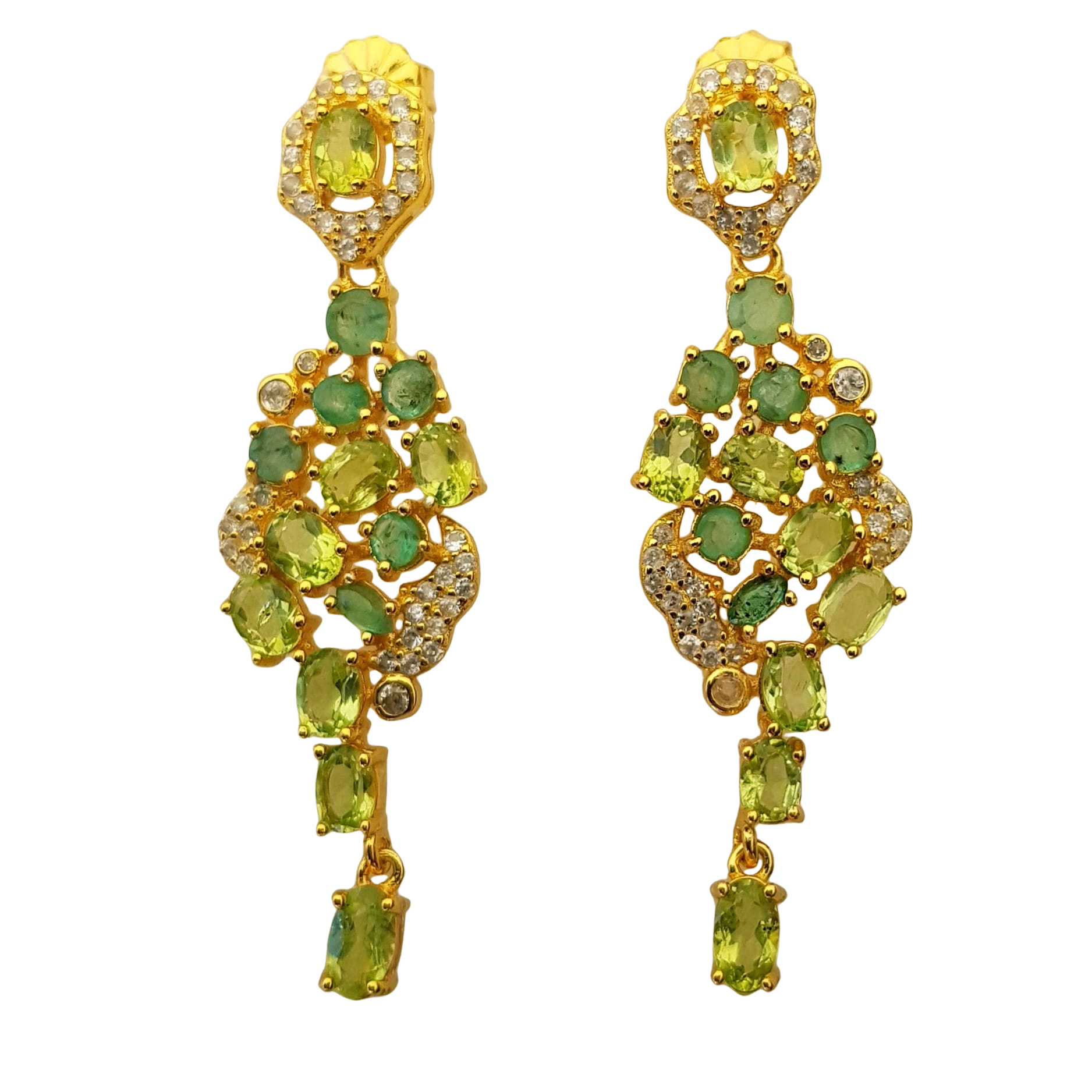 Bijuterii - Cercei argint smarald