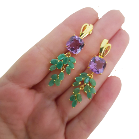 Cercei argint smarald [2]