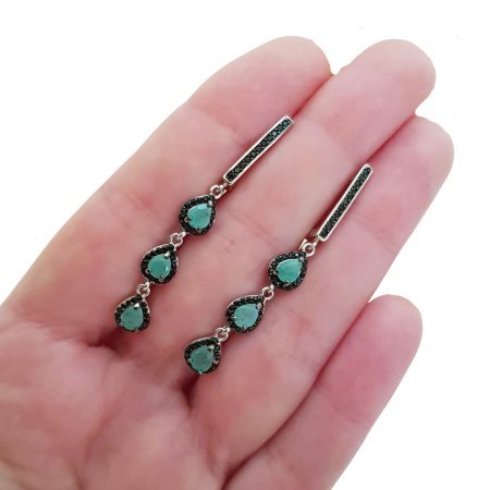 Cercei argint smarald [2]