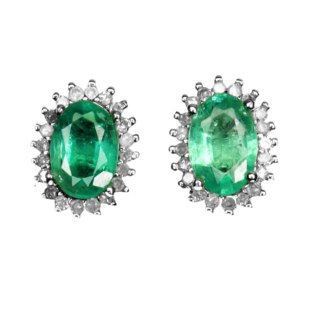 Smarald - Cercei argint smarald