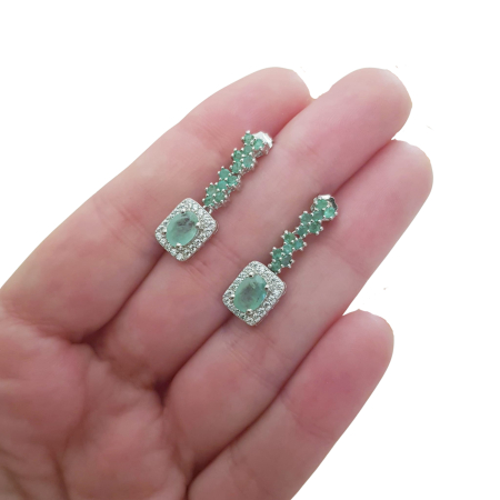 Cercei argint smarald [2]