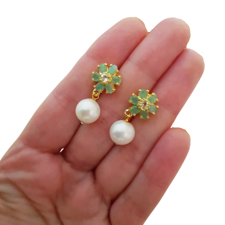 Cercei argint smarald [2]