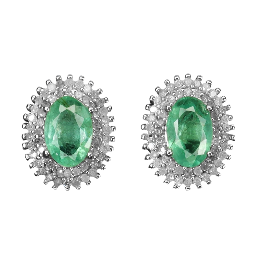 Smarald - Cercei argint smarald