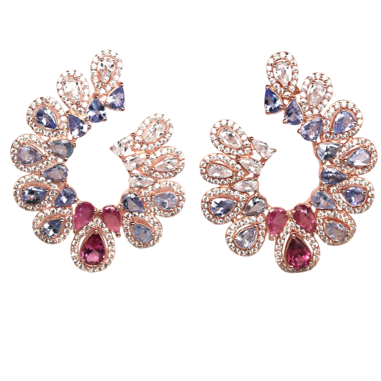 Tanzanit - Cercei argint tanzanit