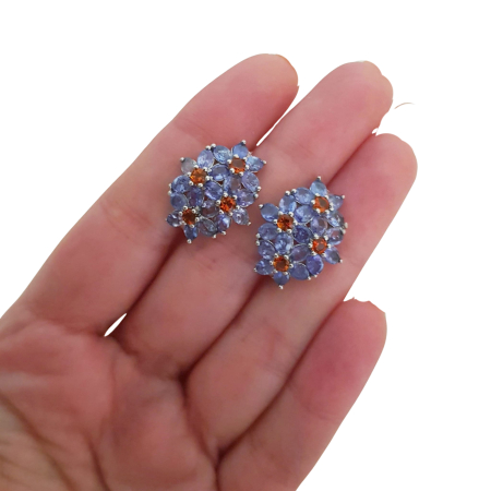 Cercei argint tanzanit [2]