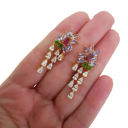 Cercei argint tanzanit [2]