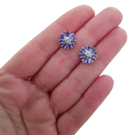 Cercei argint tanzanit [2]