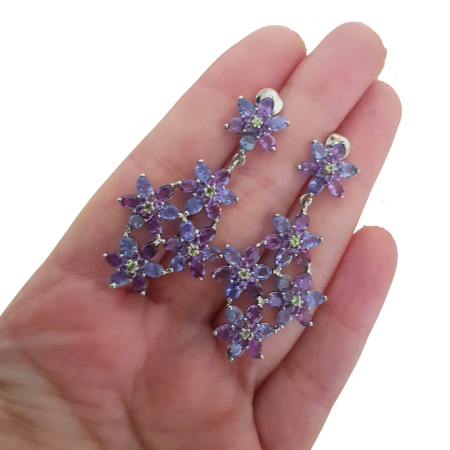 Cercei argint tanzanit [2]