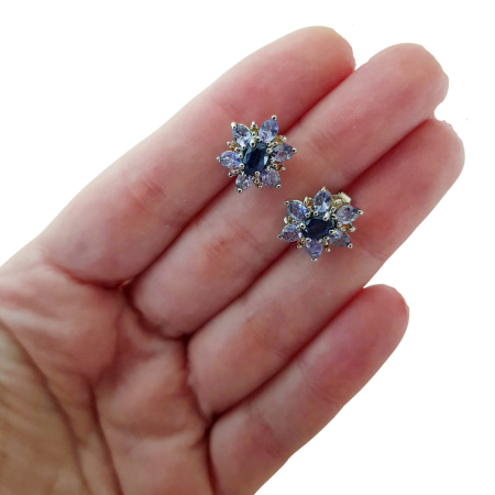 Cercei argint tanzanit [2]