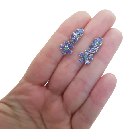 Cercei argint tanzanit [2]