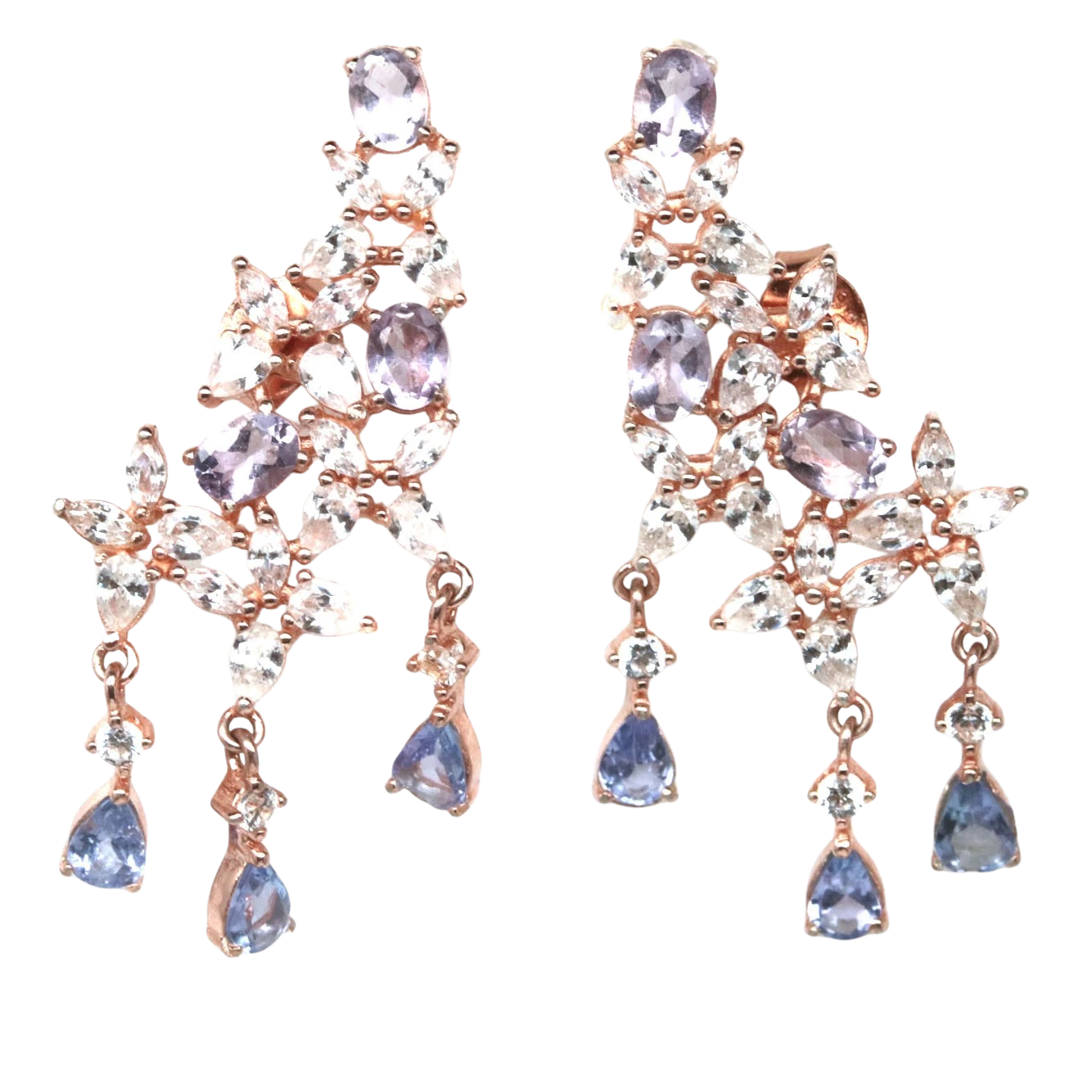 Tanzanit - Cercei argint tanzanit