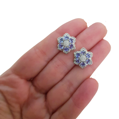 Cercei argint tanzanit [2]