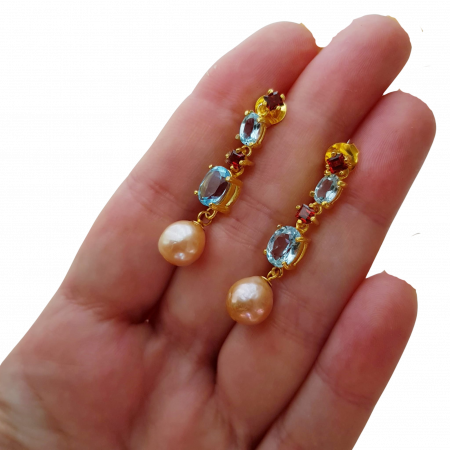 Cercei argint topaz [3]