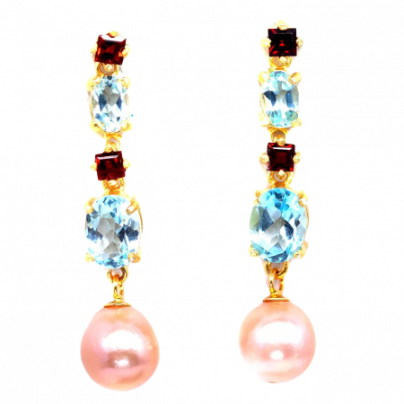 Topaz - Cercei argint topaz