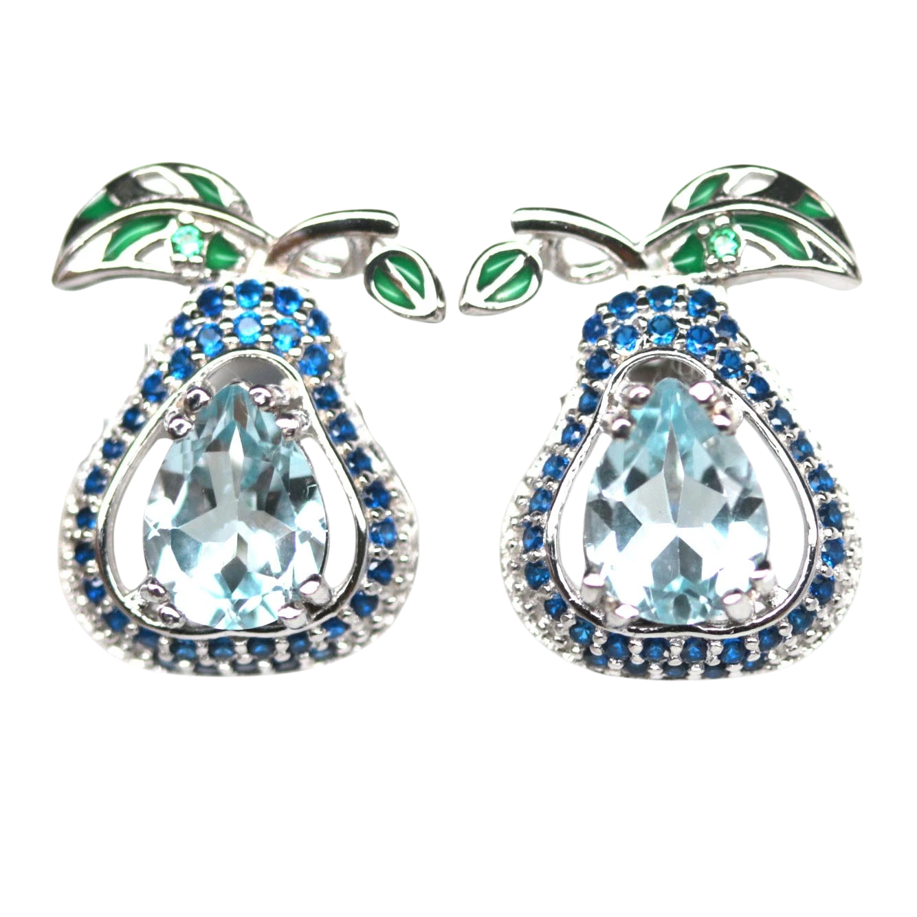 Cercei cu Pietre Semipretioase si Pietre Pretioase din Argint - Cercei argint topaz