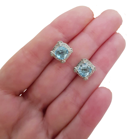 Cercei argint topaz [2]