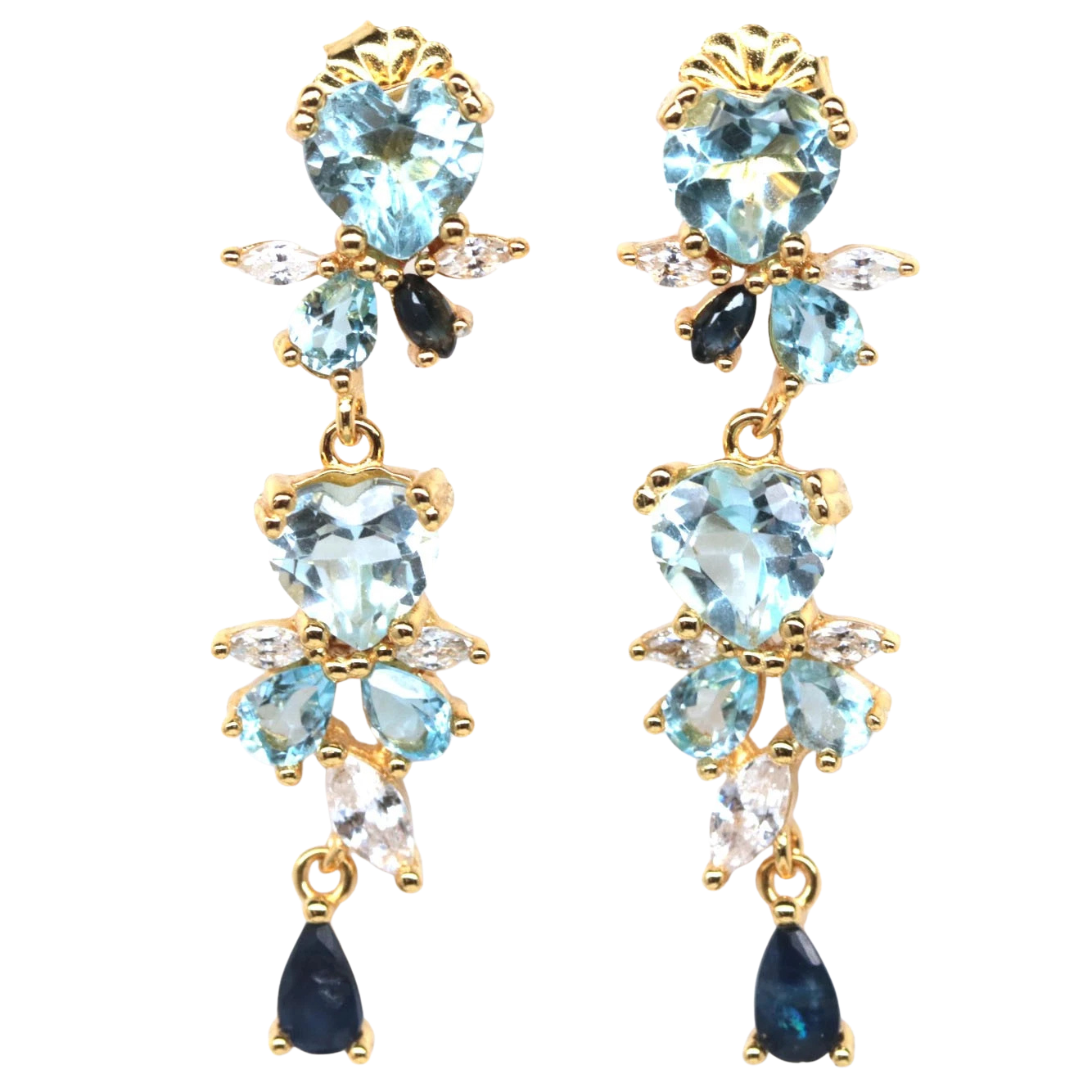 Cercei cu Pietre Semipretioase si Pietre Pretioase din Argint - Cercei argint topaz