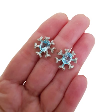 Cercei argint topaz [3]