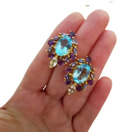 Cercei argint topaz [2]