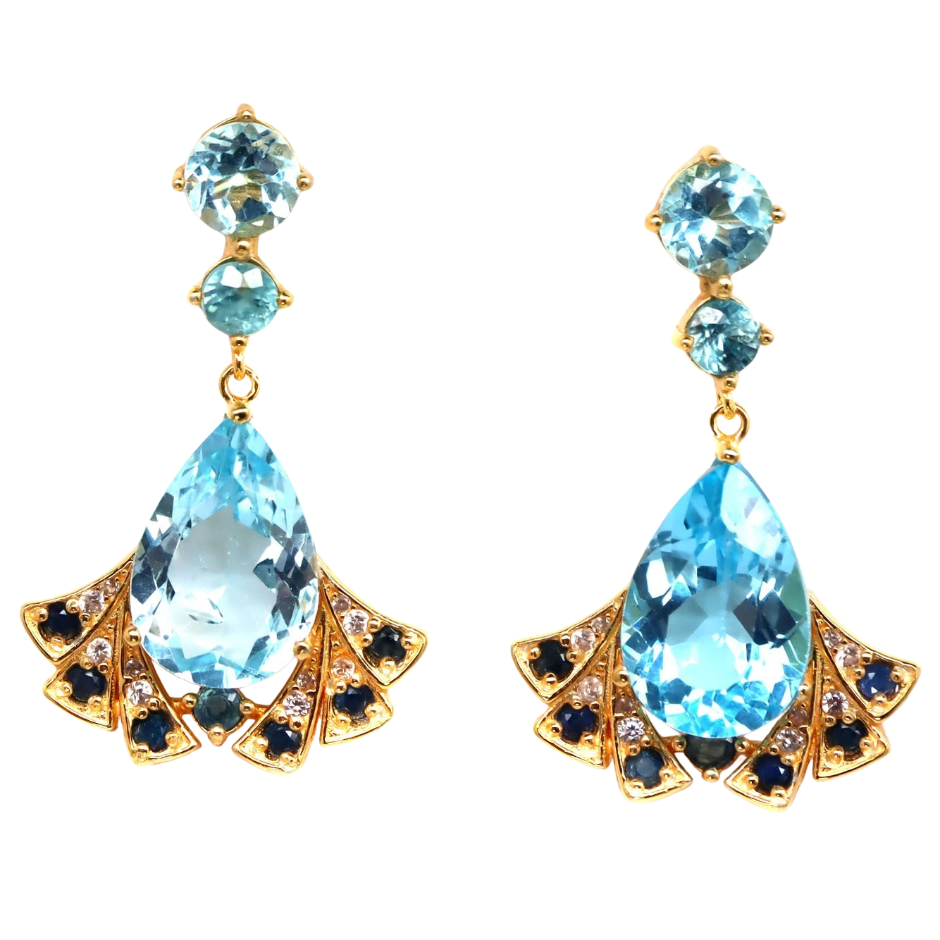 Bijuterii cu Pietre Semiprețioase si Pretioase din Argint - Cercei argint topaz