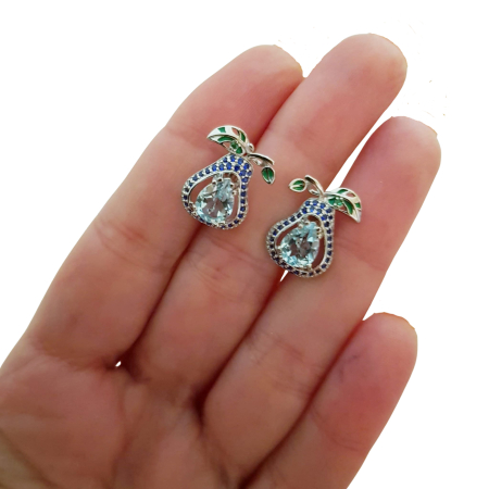 Cercei argint topaz [3]