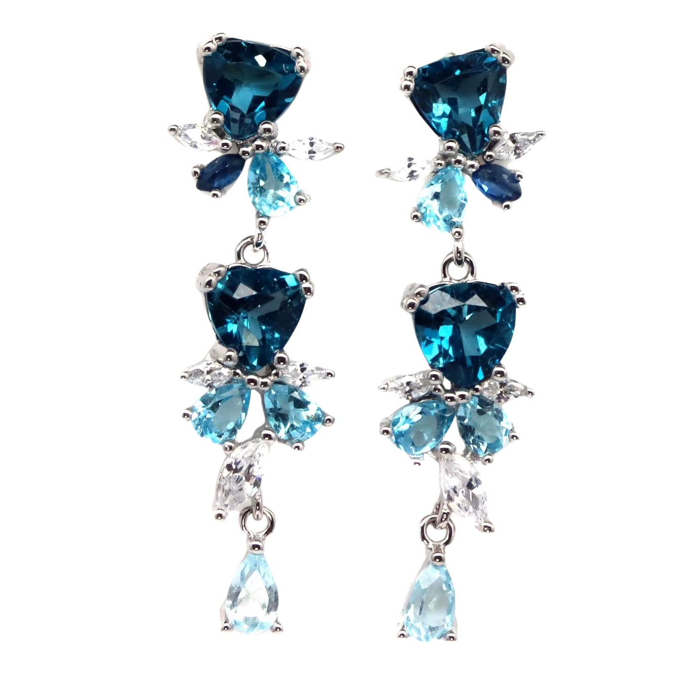 Cercei cu Pietre Semipretioase si Pietre Pretioase din Argint - Cercei argint topaz london