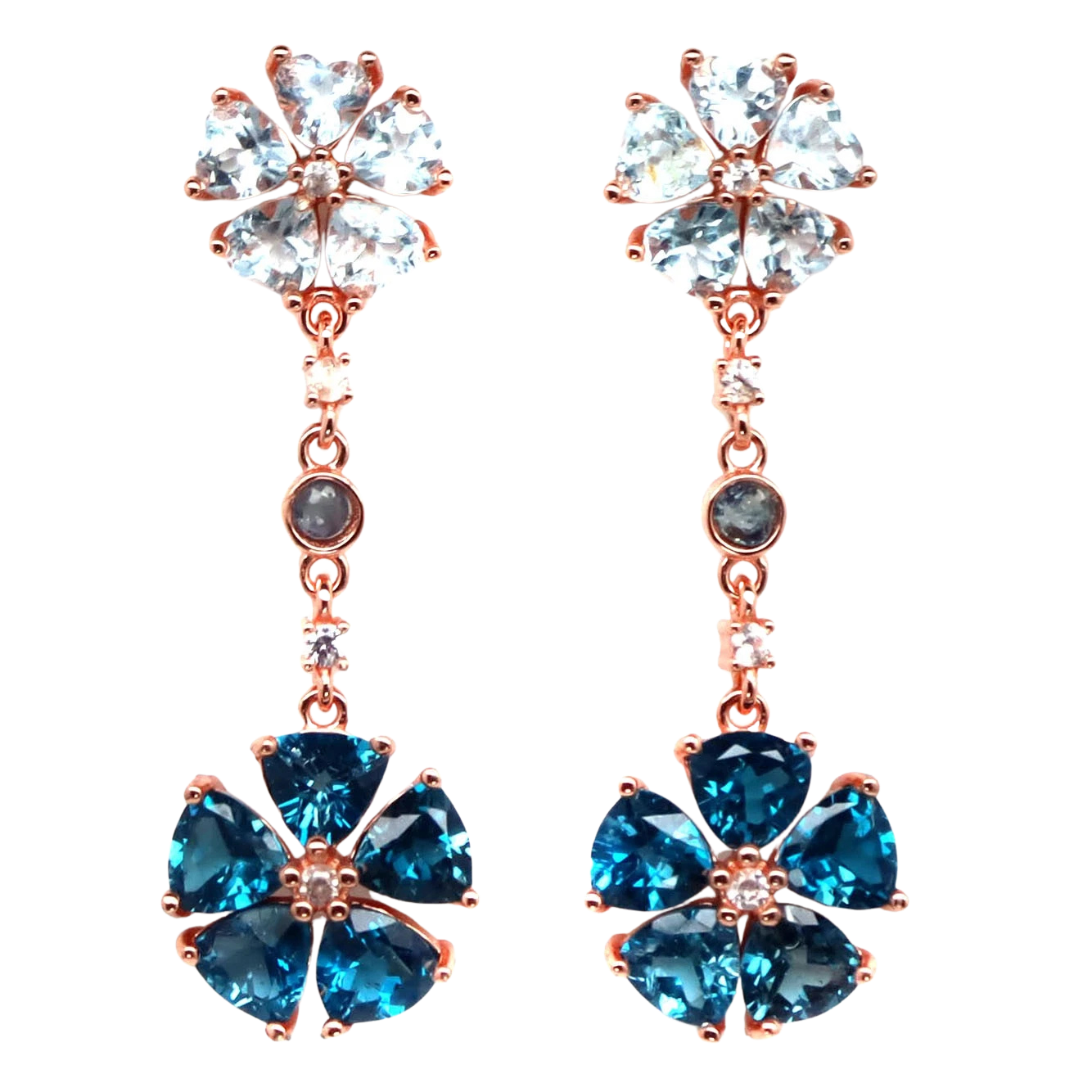 Bijuterii cu Pietre Semiprețioase si Pretioase din Argint - Cercei argint topaz london