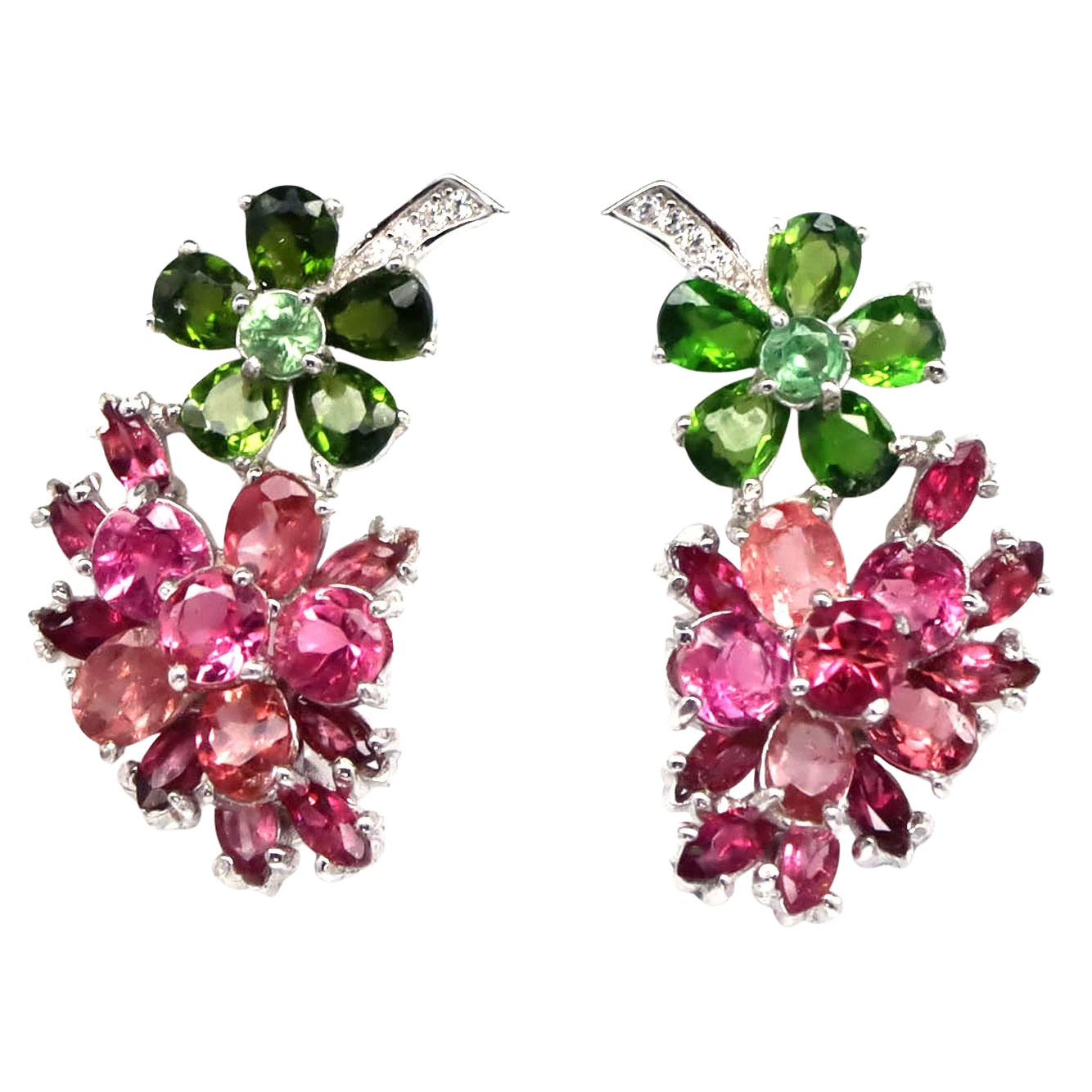 Cercei cu Pietre Semipretioase si Pietre Pretioase din Argint - Cercei argint turmalina