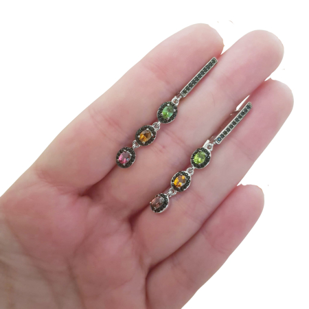 Cercei argint turmalina [2]