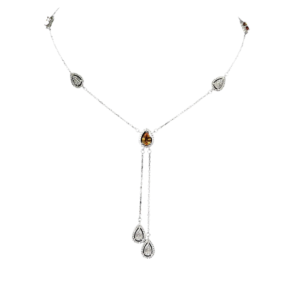 Bijuterii cu Pietre Semiprețioase si Pretioase din Argint - Colier argint citrin