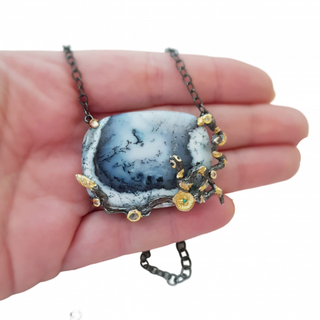 Colier argint opal dendritic [2]