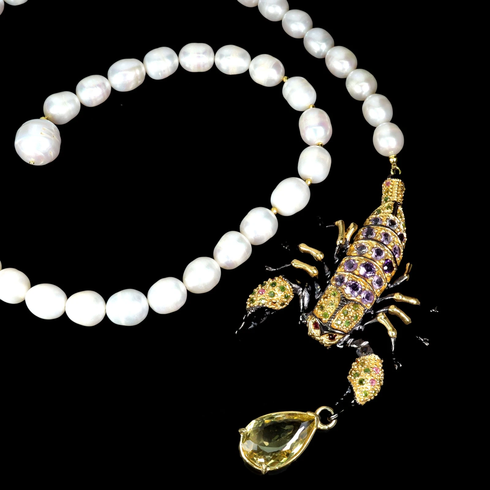 Colier argint perle ametist [1]